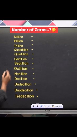 👉 Number of Zeros 🤔 ? Million , Billion , Trillion , Quadrillion !! #zeros #million #billion #decillion #counting #mathematics #knowledge #study #education #exams #ssccgl #upsc #mathsquiz #facebookreelsvideo #reelsviral #facebookreels #reelsfb #facebookreelsviral #reelsfacebook | Krishna Thakur