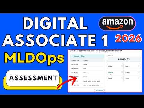 Amazon Digital Associate 1 MLDOps Online Assessment 2026 | MLDops Role Interview Process Explained
