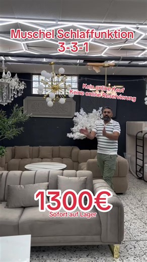 Muschelsofa mit Schlaffunktion – Sofort verfügbar, 1300€
