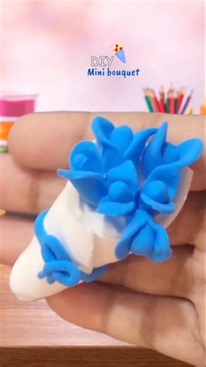 Clay mini boutique DIY #shorts #clayflowers #minibouquet #boutique #dikshacraftlibray