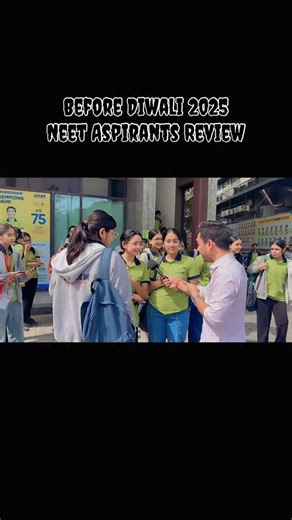 Neet Aspirants Review Before Diwali 2025 #shorts #trending #indore #kota #allen | Medical wallah