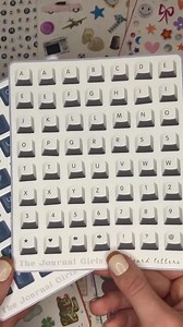 Retro Keyboard Stickers: White Alphabet Letters for Junk Journals - Etsy UK
