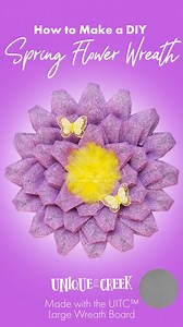 6.2K views · 80 reactions |  Here's a spring flower wreath that makes an impact! Laurie made this beautiful flower using the UITC™ Large Wreath Board + Materials from Unique in the Creek!  Full video: https://www.youtube.com/live/VdiuvppUaLY?si=cUnDhme5anHnZSnJ #spring #crafting #wreath #wreathmakers #makersgonnamake | Unique in the Creek Ltd. | Facebook