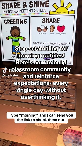 Say 👋 to chaos and hello to calm! These Kindergarten Morning Meeting Slides are your no-prep secret to starting each day with confidence, connection, and clear expectations. 🫶 💛 Reinforce routines 🗣️ Build social skills 📅 Set the tone for the whole day Last day to grab the growing bundle before the price goes up! ⬆️ Type “morning” and I’ll send you the link to check it out! #classroommanagementstrategies #kindergartenteacher #elementaryteacher #teachersoftiktok #teachertok #classroomcommuni