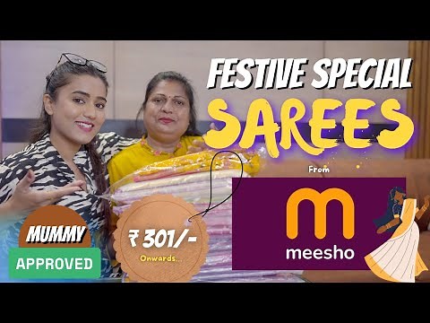 kanjivaram Silk Lastest SAREE Collection from Meesho | saree haul | Tryon | honest review | gimaashi