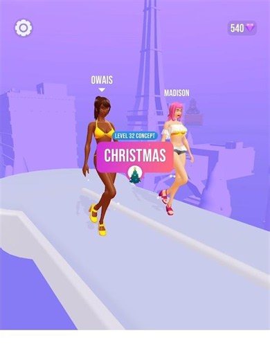 Cute Girls Ramp Walk level-32 Fun Gaming Short video ゲームの楽し み #shorts #foryou #mobilegame #게임