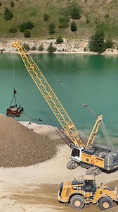 3.5M views · 37K reactions | Liebherr HS 855 dragline working in a gravel pit in southern France | Awesome Earthmovers | Facebook
