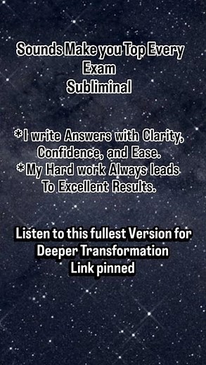 Exam Top Subliminal #soulwishpersSubliminal #subliminalaudio #examsuccess #exammotivation #sortfeed