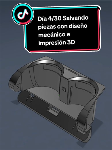 Mecanismo portavasos Volvo: diseño mecánico e impresión 3D