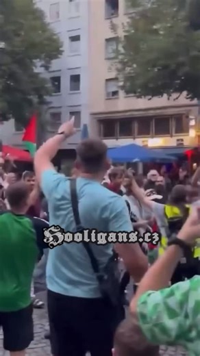 06.09.2025, Before tomorrow match Germany🇩🇪 - Northern Ireland, North Ireland fans against Palestine Demonstration. When Irish fans see Palestine, they sing: “You can stick your Palestine up your hole”, click for more here: https://hooligans.cz/2025/09/06/germany-northern-ireland-07-09-2025/ FOLLOW NEW IG: https://www.instagram.com/hooliganscz1999/ All in one place. Tap to download. 🔗 hooligans.cz/app | Hooligans.cz