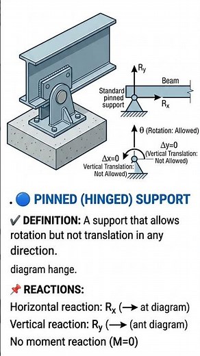 Types of Supports and Their Reactions in Structural Analysis