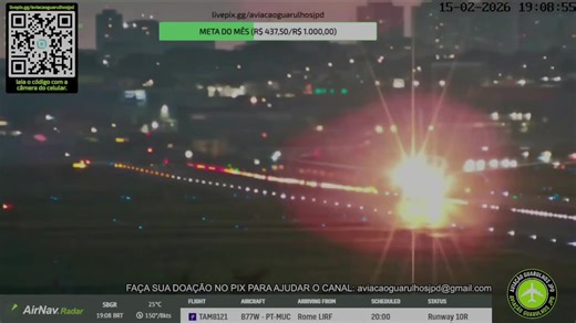 RED HOT - High Speed rejected takeoff of LATAM Boeing 777 after (claimed) nose wheels have already left the ground Sunday night. The aircraft came to a halt towards the end of the runway, with the brakes visibly red hot. The pilots then initially started taxiing back towards the gate, before stopping on a taxiway where emergency services rushed to the scene. Fire crew extinguished flames from the brakes, 11 tires deflated, passengers were later deplaned using stairs. NOTE - We are unaware of the