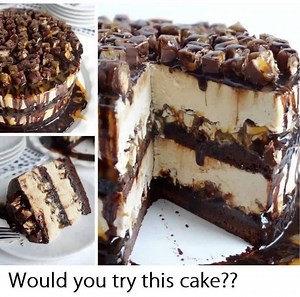 3.1M views · 7K reactions | SNICKERS Peanut Butter Brownie Cake!!!...