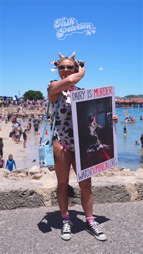 All animal exploitation industries enslave, abuse and murder non-human people. Boycott animal abuse by living vegan Watch Dominion ➡️ vganbooty.com | Tash Peterson