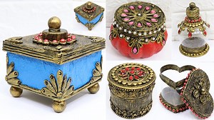 5 Storage box from waste material and clay | Home decorating ideas - YouTube | Diy Bigboom