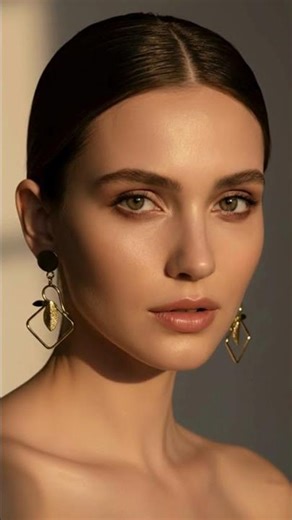 Voux – Geometric Leaf Gold-Plated Brass Earrings