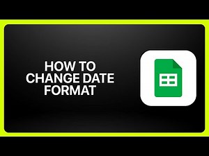 How To Change Date Format In Google Sheets 2025! Tutorial