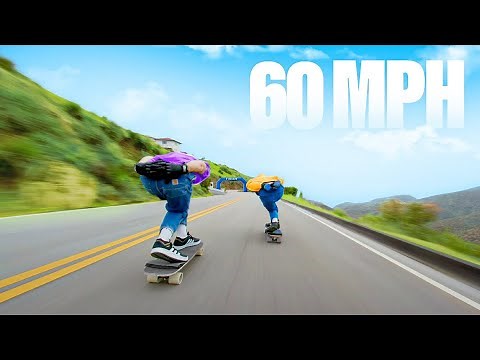 60 MPH Skateboard Race, Winner Gets $500!