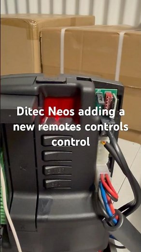 Adding additional remotes controls to a Ditec Neos motor.