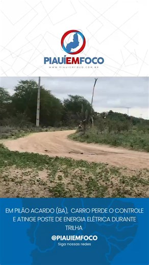 Piauí Em Foco on Instagram: "Um vídeo gravado no município de Pilão Arcado está movimentando as redes sociais ao reunir-se, em uma única gravação, cenas inusitadas que chamaram a atenção do público. As imagens foram registradas durante uma trilha e rapidamente viralizaram. Em um dos momentos, um carro acaba perdendo o controle e colide com um poste de concreto gerando um grande susto. Motociclista dando verdadeiros “cavalos de pau”, levantando poeira e arrancando risadas de quem assiste. Com o i