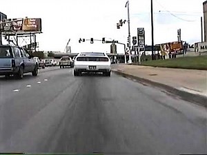 Drive through Fort Worth, Texas late 90's