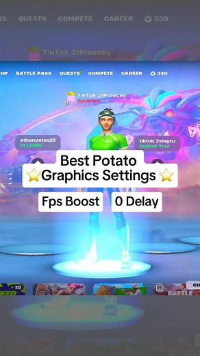 Best Fps Boost 🤩 #21Preecey #fortnite #potatographics #fpsboost #fortnitesettings #0delay #fyp