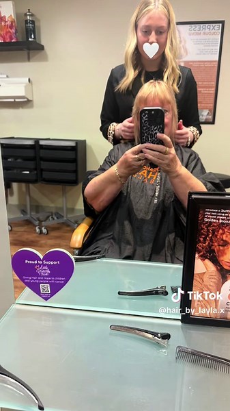 Toner on my lovely Grandma today🩷💗@Tina #toner #hairdresser #apprentice #foruyou