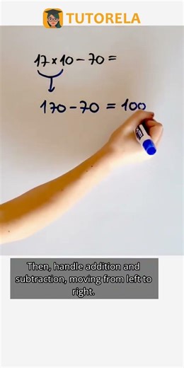 Solve 17x10-70: Order of Operations Explained #Math #TheCommutativeProperty