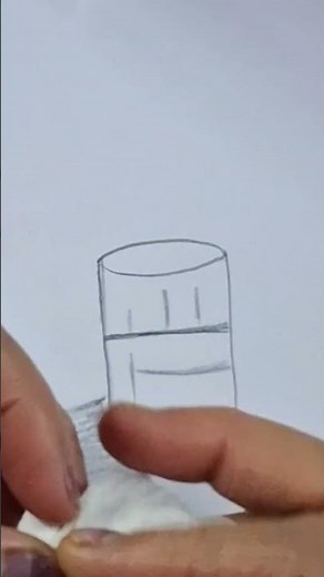 Realistic Glass of Water Drawing Easy Pencil Shading