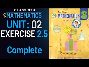 Exercise 2.5 Class 8 Math Sindh textbook | Class VIII Math