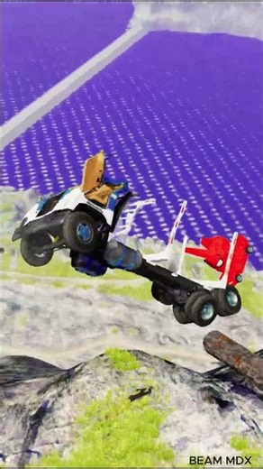 Truck vs Giant Lava Pit 😱 BeamNG drive #300 #beamng #beamngdrive #viral #short #shorts