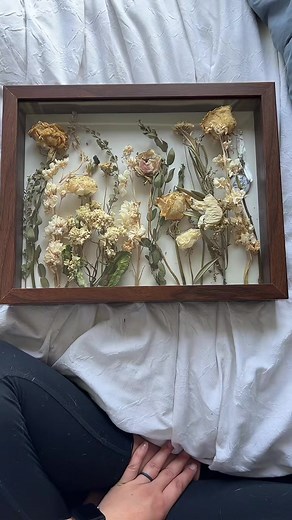 DIY Dried Wedding Flowers in Shadow Box Tutorial