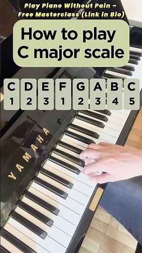 How to Play the C Major Scale on Piano #pianotips 🎹