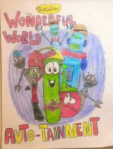 My VeggieTales The Wonderful World of Auto-Tainment remake drawing