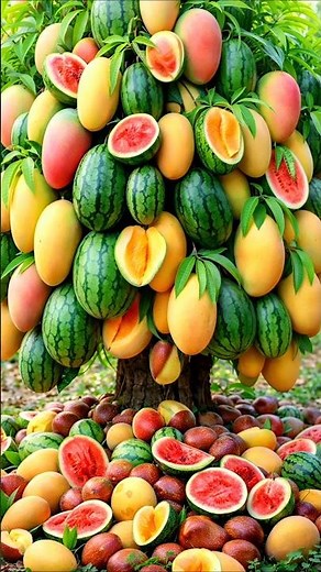 Easy and fast method to grow and propagate hybrid mango and watermelon fruit trees #garden #fruits