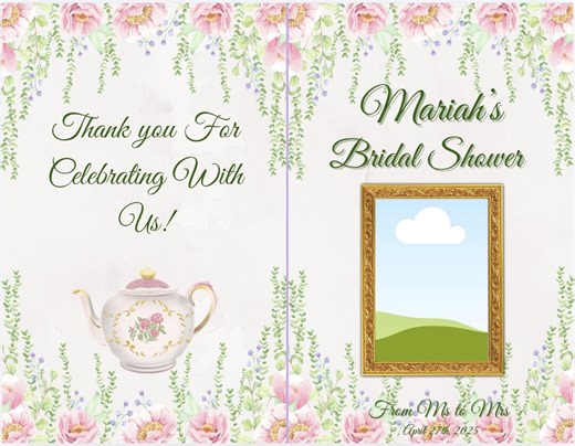 Tea Theme Bridal Shower Booklet - Etsy