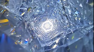 Kaleidoscopic view of crystalline structures forming symmetrical patterns