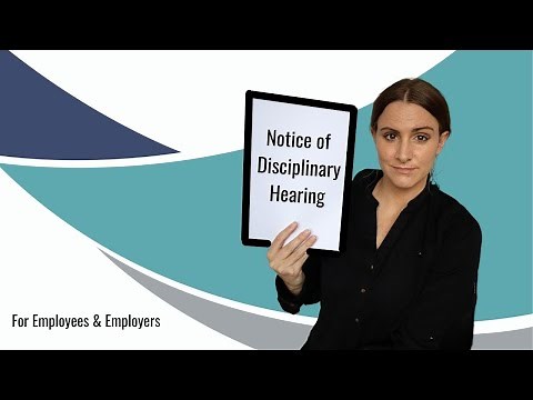 Notice to attend a Disciplinary Hearing
