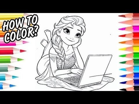 How to draw Elsa from frozen easy step-by-step drawing tutorial #elsadrawing