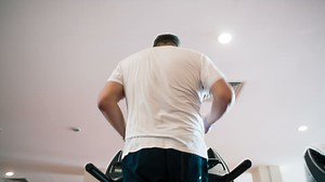 Exercising on the treadmill