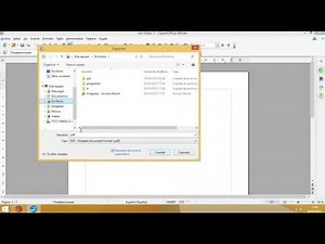 Open Office; save on PDF