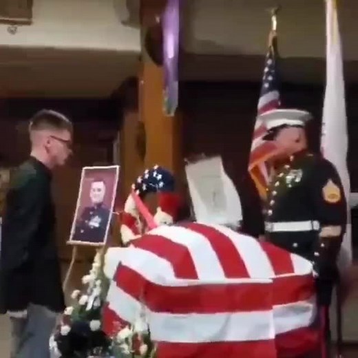 Honoring a Marine: Son's Salute at Dad's Funeral