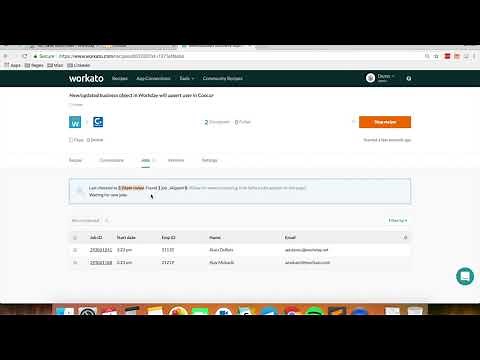 Workday + Concur Integration Demo - Employee onboarding and offboarding