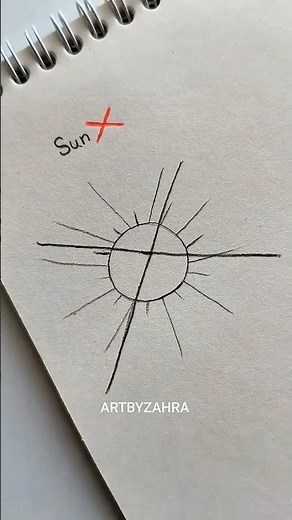How to draw Sun ☀️#art #artbyzahra #drawing #howtodraw #tutorial #artist #sun