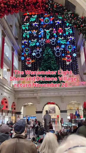 One of Philly’s favorite holiday traditions will return for the 2025 holiday season! The Wanamaker Light Show and Dickens Village presented by PECO will be inside Philadelphia’s historic Wanamaker Building in Center City. Here’s the schedule for this FREE holiday attraction: Starting on Black Friday, the light show will run Wednesday-Sunday every hour on the half hour from noon to 6pm. Starting December 12, the light show will run everyday from 12-8pm, every hour on the half hour. The last day w