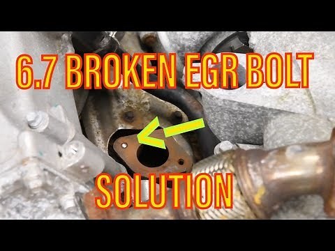 6.7 Powerstroke broken EGR bolt SOLUTION!