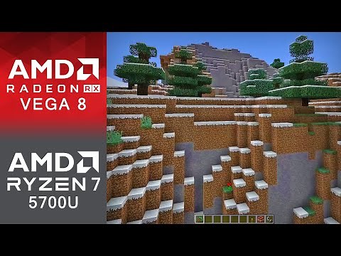 Minecraft Gameplay AMD Radeon RX Vega 8 + AMD Ryzen 7 5700U