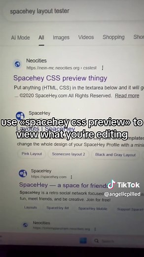 ТГК: piercedangelic for a better tutorial on layouts and how to use spacehey. spacehey id is piercedangelic #myspace #y2k #2000s #fyp #nostalgia