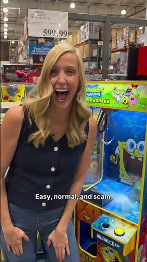 🟨🕹️ SpongeBob Claw Machine alert! Costco just dropped this full-size Arcade1Up claw machine and