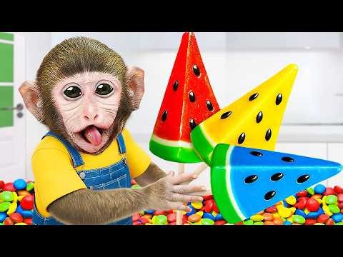 Monkey Dodo Hunt a Crazy Flying Watermelon and Finally Catch It With a Clever Plan